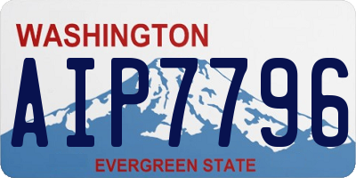 WA license plate AIP7796