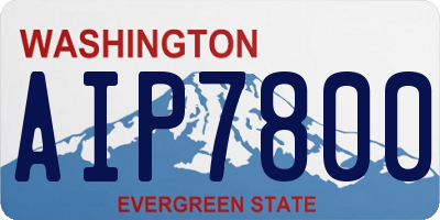 WA license plate AIP7800