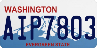 WA license plate AIP7803