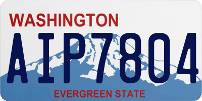 WA license plate AIP7804