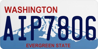WA license plate AIP7806