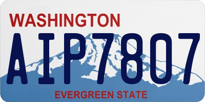 WA license plate AIP7807