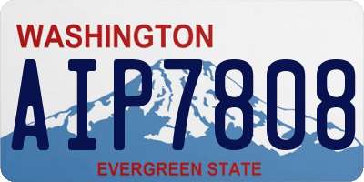 WA license plate AIP7808
