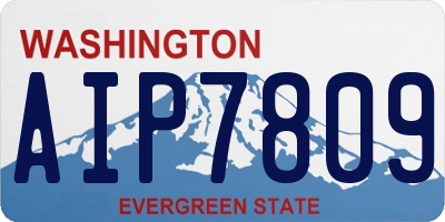 WA license plate AIP7809
