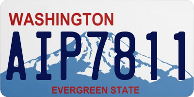 WA license plate AIP7811