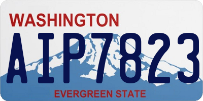 WA license plate AIP7823