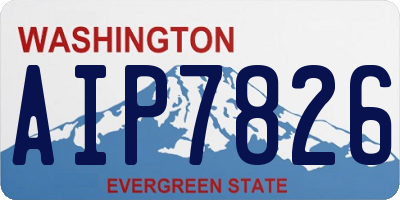 WA license plate AIP7826