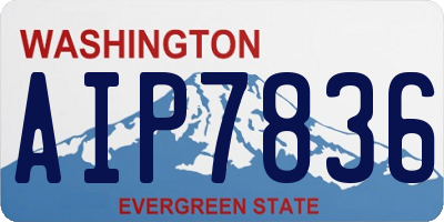 WA license plate AIP7836