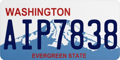 WA license plate AIP7838
