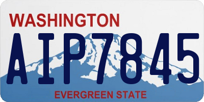 WA license plate AIP7845