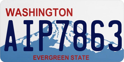 WA license plate AIP7863