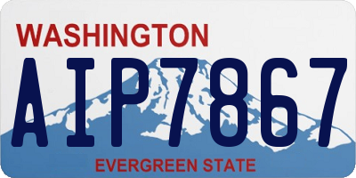 WA license plate AIP7867