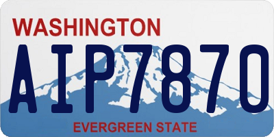 WA license plate AIP7870