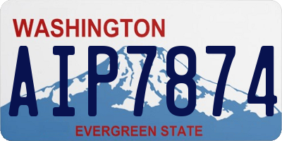 WA license plate AIP7874