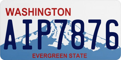 WA license plate AIP7876