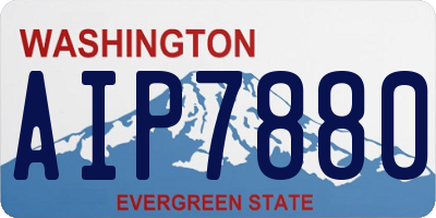 WA license plate AIP7880