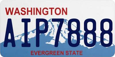 WA license plate AIP7888