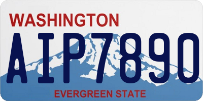 WA license plate AIP7890