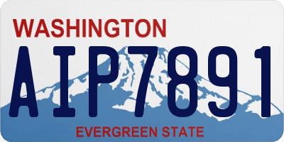 WA license plate AIP7891