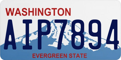 WA license plate AIP7894