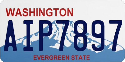 WA license plate AIP7897