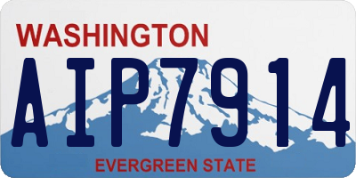 WA license plate AIP7914