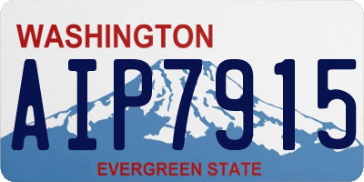 WA license plate AIP7915