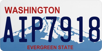 WA license plate AIP7918