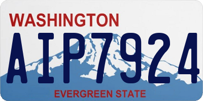 WA license plate AIP7924