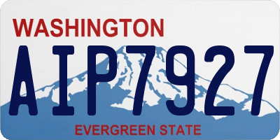 WA license plate AIP7927