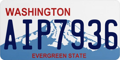 WA license plate AIP7936