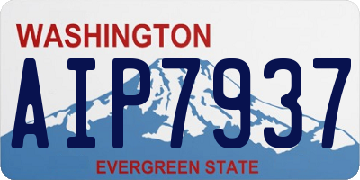 WA license plate AIP7937