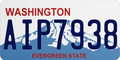 WA license plate AIP7938