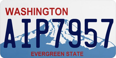 WA license plate AIP7957