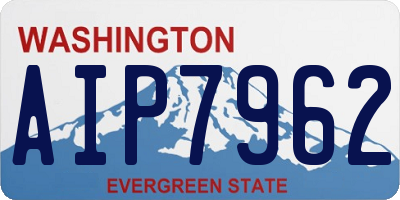 WA license plate AIP7962