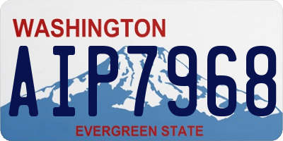 WA license plate AIP7968