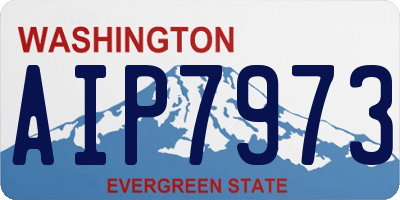 WA license plate AIP7973
