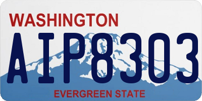 WA license plate AIP8303