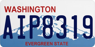 WA license plate AIP8319
