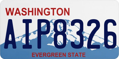 WA license plate AIP8326