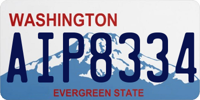 WA license plate AIP8334