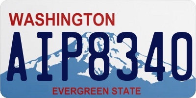 WA license plate AIP8340