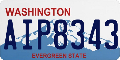 WA license plate AIP8343