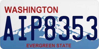 WA license plate AIP8353