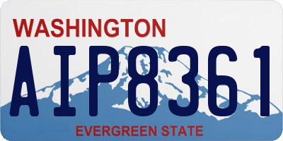 WA license plate AIP8361