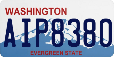 WA license plate AIP8380