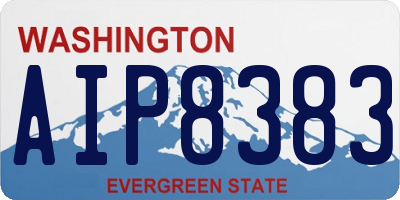 WA license plate AIP8383