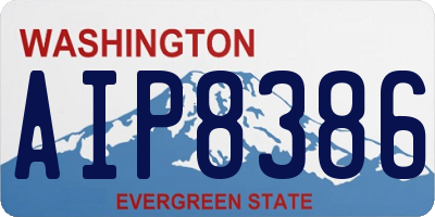 WA license plate AIP8386