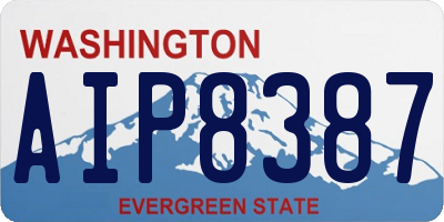 WA license plate AIP8387