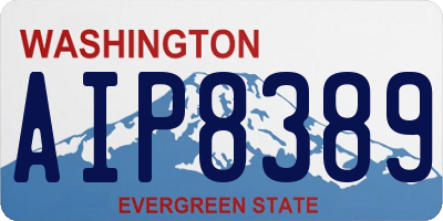 WA license plate AIP8389